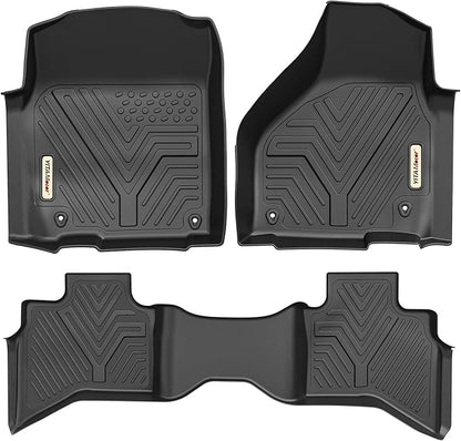 YITAMOTOR Floor Mats Fit for 2019-2024 Ram 1500 Classic Quad Cab, 2012-2018 Dodge Ram 1500 Quad Cab Only, Black