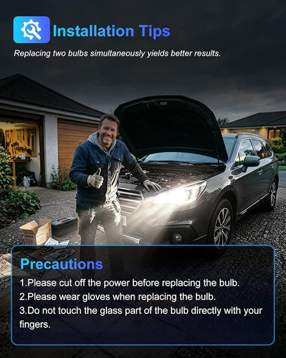 9008/H13 Halogen Headlight Bulbs, Standard High Beam or Low Beam or Fog Light Bulb, DC 12V 55W 5000K,4000 Lumens,Head Light Bulbs for Car,High Brightness Headlight Bulb, Pack of 2