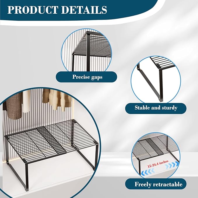 Extendable Metal Wire Shelf Organizer