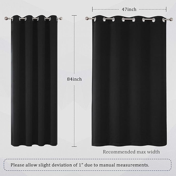 DUALIFE 99% Blackout Curtain for Living Room