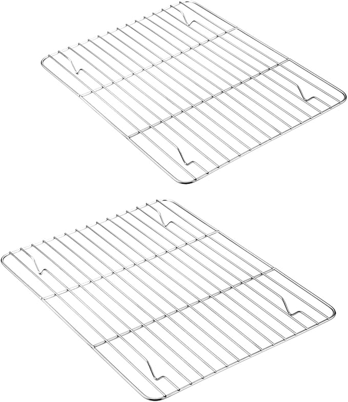 E-far Small Baking Cooling Rack Set of 2, Stainless Steel Metal Roasting