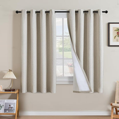 H.VERSAILTEX Linen Curtains 100% Blackout Curtains