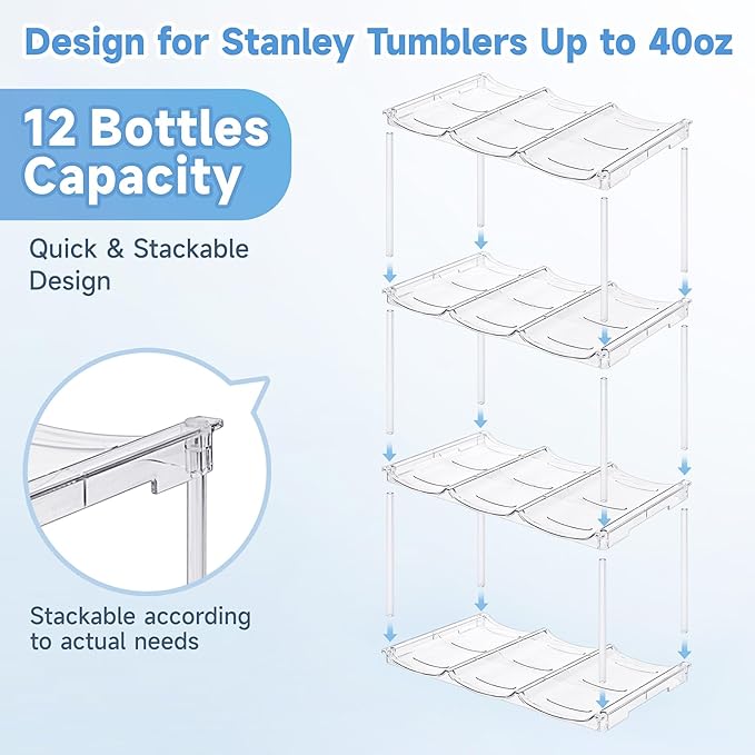 Stackable Water Bottle Organizer