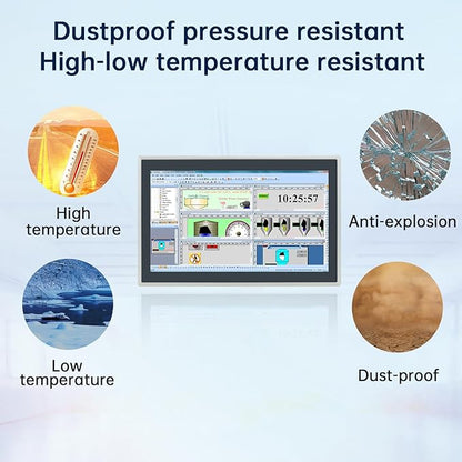 10.1-Inch Industrial Embedded Panel PC, Ratio 16:10 Multi-Touchscreen-Monitor