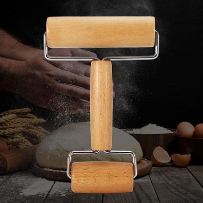 Small Rolling Pin, Pizza Dough Roller, Non Stick Wood Pastry Roller, Kitchen