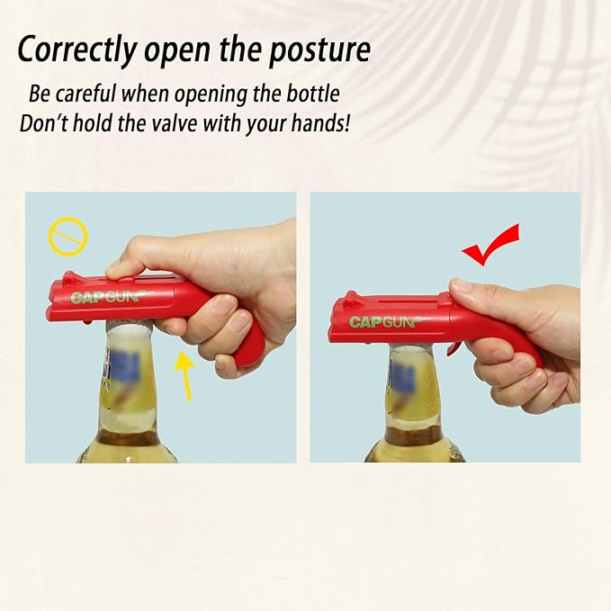 3PCs Cap Gun Bottle Opener