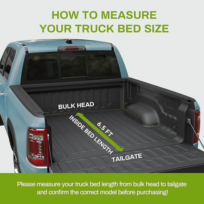 AUTOSAVER88 Soft Quad-fold Truck Bed Tonneau Cover Compatible with 2015-2026 Ford F-150 F150 (Excl. Raptor Series) 6.5ft Bed