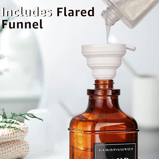 Amber Glass Soap Dispenser