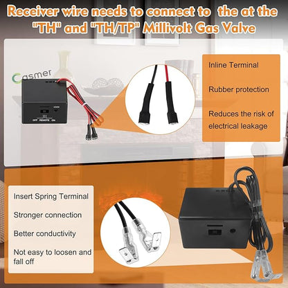 Upgraded Universal Fireplace Remote Control, Fit