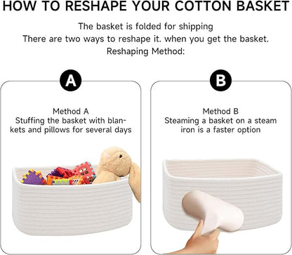 MiniArk Small Storage Baskets for Organizing | Closet Organizer Bins | Shelf