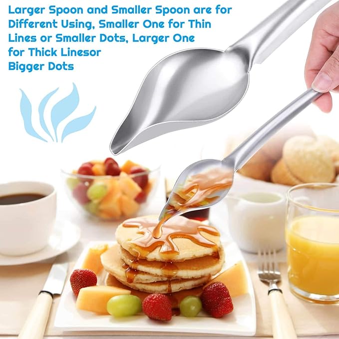 Cridoz 7 Pcs Stainless Steel Kitchen Cooking Plating Tweezers Tongs Drawing Spoons Offset Spatula and Fish Spatula for Food Culinary Plating Decorating