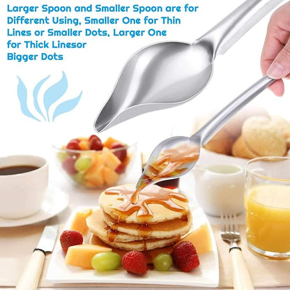 Cridoz 7 Pcs Stainless Steel Kitchen Cooking Plating Tweezers Tongs Drawing Spoons Offset Spatula and Fish Spatula for Food Culinary Plating Decorating