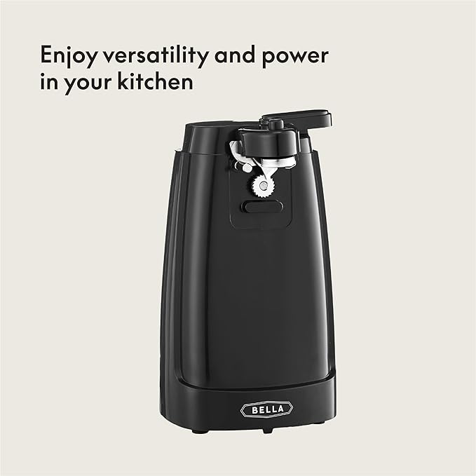 bella Electric Can Opener and Knife Sharpener, Removable Cutting Lever
