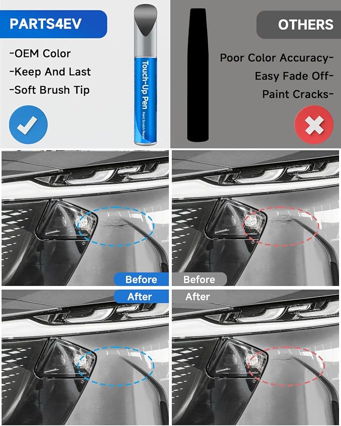 Touch Up Paint Compatible with Mazda Exact Match Touch Up Paint Car Scratch Repair (Liquid Silver Metallic（38P）)