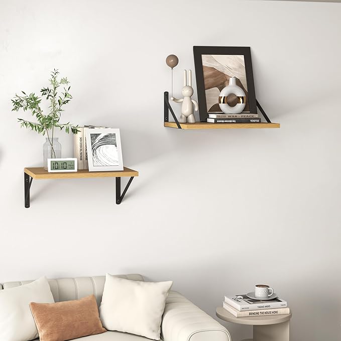 Heimlove 12 Inch Deep Floating Shelves