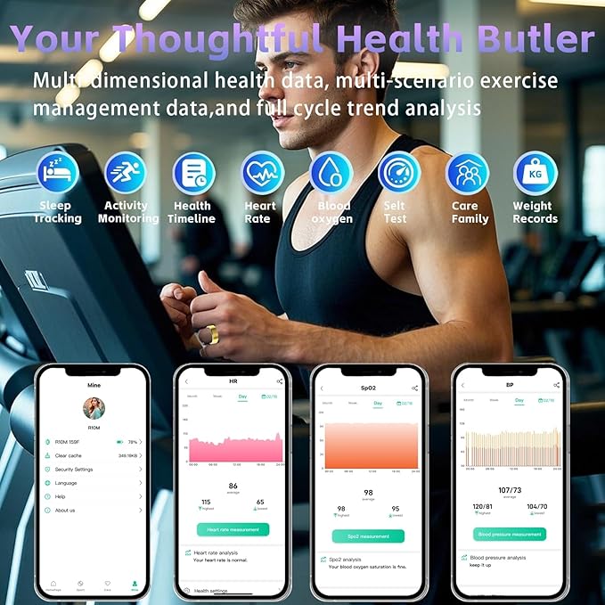 Smart Ring Health Tracker, Fitness Tracker Ring