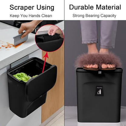 Tiyafuro 2.4 Gallon Kitchen Compost Bin