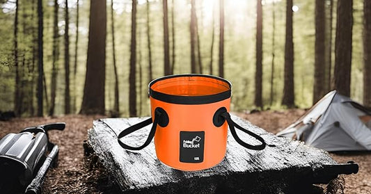 BANCHELLE Collapsible Bucket Water Container Portable Folding Camp Wash Basin for Outdoor Traveling Hiking Fishing Car Washing Gardening Camping 2 PCS