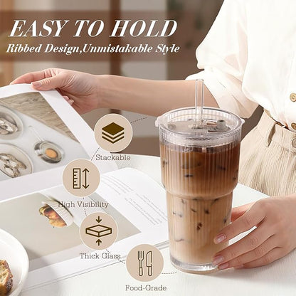Iced Coffee Cups with Lids: Coffee Bar Accessories