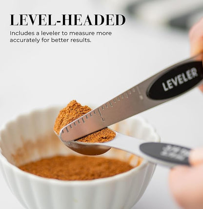 Stanless Steel Magnetic Measuring Spoons Set