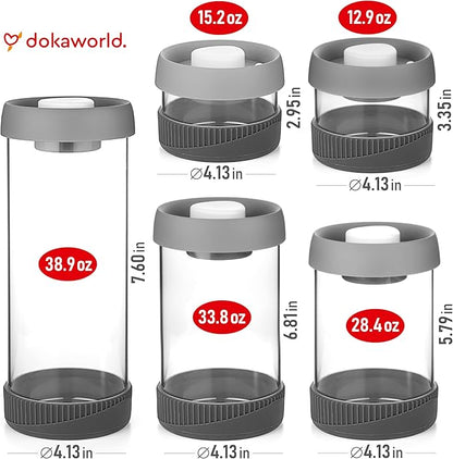 Glass Canisters Set