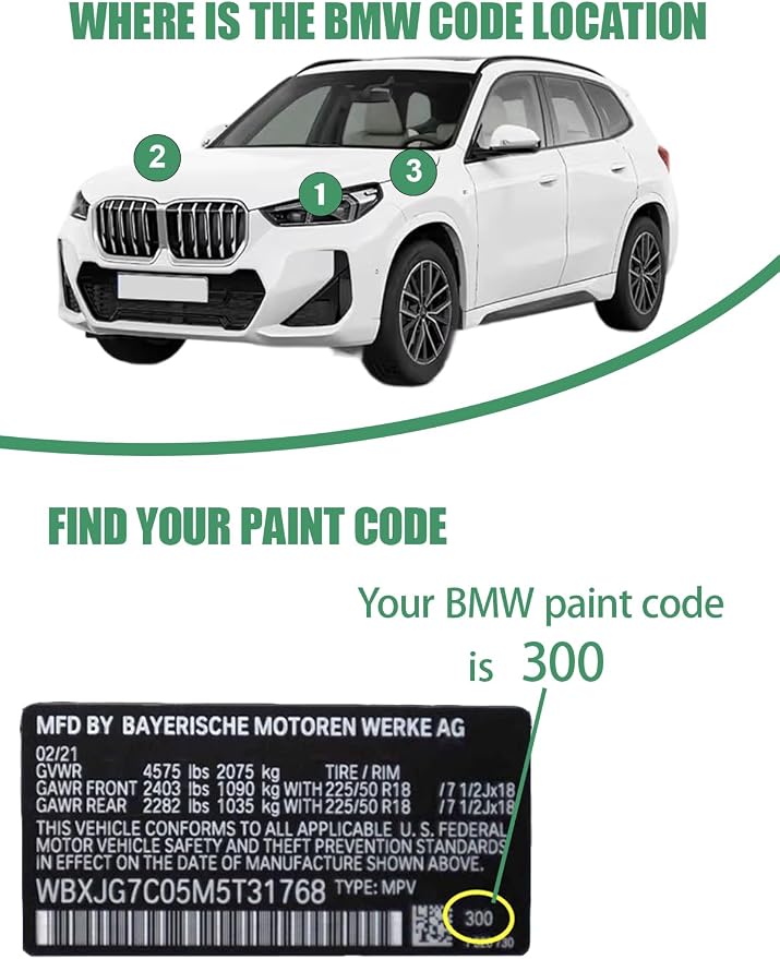 C1M Phytonic Blue Metallic Touch Up Paint for BMW, Color Accurate Car Paint Scratch Repair Pen, Quick & Easy Fix Automotive Chips and Nicks