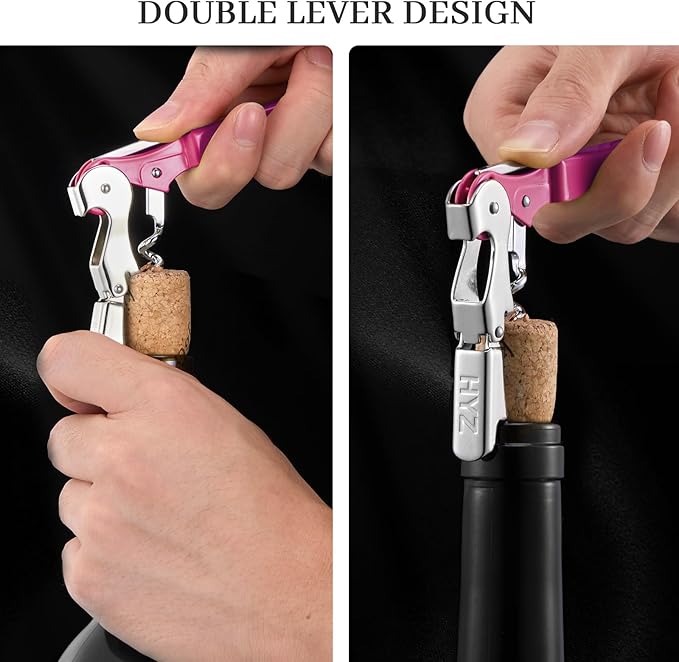 HYZ 2-Pack Wine Opener Waiter Corkscrew, Professional Wine Key