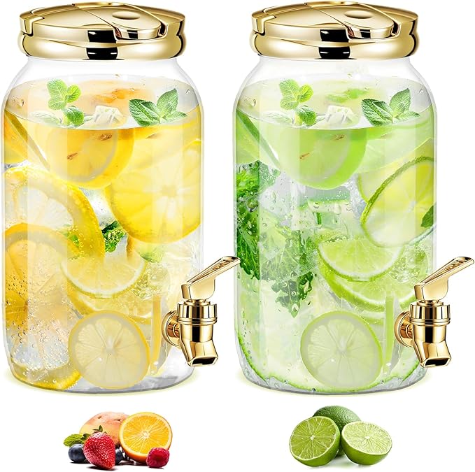 Havawish 2 Pcs 1 Gallon Plastic Beverage Dispenser