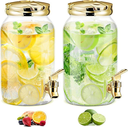 Havawish 2 Pcs 1 Gallon Plastic Beverage Dispenser