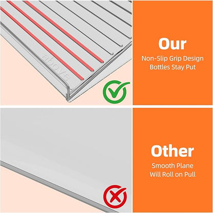 MUDEELA Clear Spice Drawer Organizer, 4 Tier- 2 Set Spice Rack