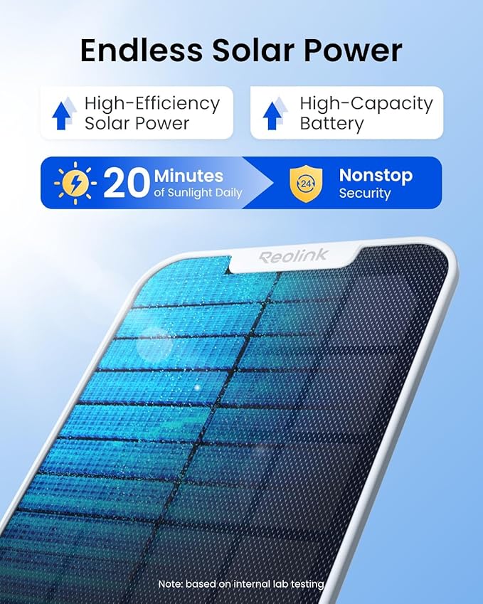 REOLINK First 4K Solar Security Cameras Wireless Outdoor, Argus PT Ultra+Solar