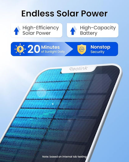 REOLINK First 4K Solar Security Cameras Wireless Outdoor, Argus PT Ultra+Solar