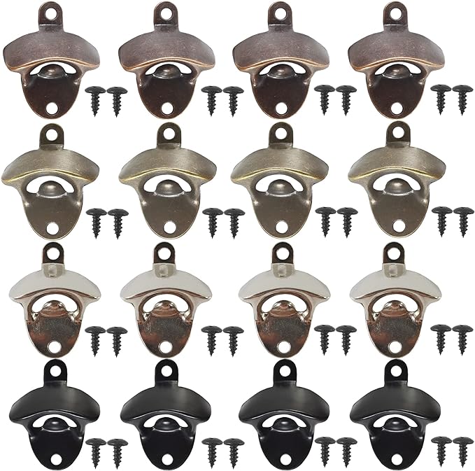 ROYHOO 16PCS Wall Mounted Bottle Opener Vintage Beer Opener