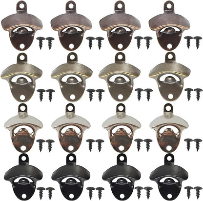 ROYHOO 16PCS Wall Mounted Bottle Opener Vintage Beer Opener
