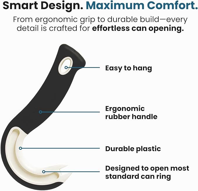 Jokari Ring Pull Can Opener for Soda and Food Cans Arthritis Aid