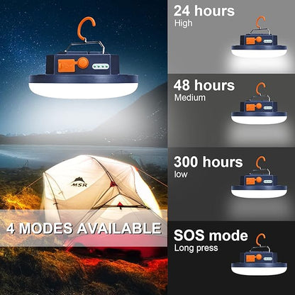 7800mAh 3000LM Flashlight Portable LED Camping Lantern Rechargeable Light 30W with Magnet , IPX5 Waterproof Tent Lights Power Failure Emergency