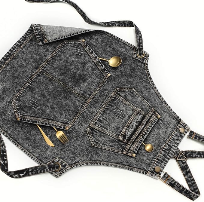 Jeanerlor - Denim Apron with Pockets