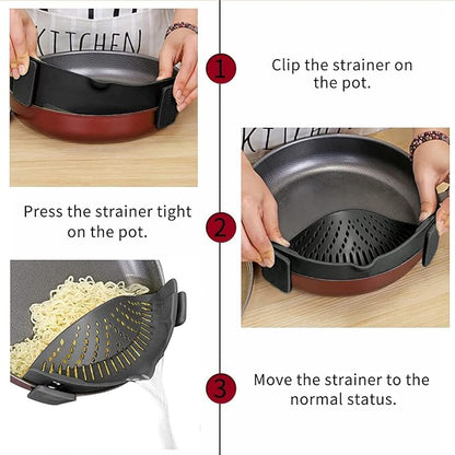 2 Pcs Clip on Strainers, Pot Strainer