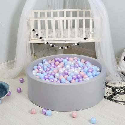 GOGOSO Ball Pits Balls for Toddlers Pack of 50 100 200 Plastics Shape Ball Non-Phthalate Non-BPA Non-Toxic 2.2-Inch Crush Proof Play Balls