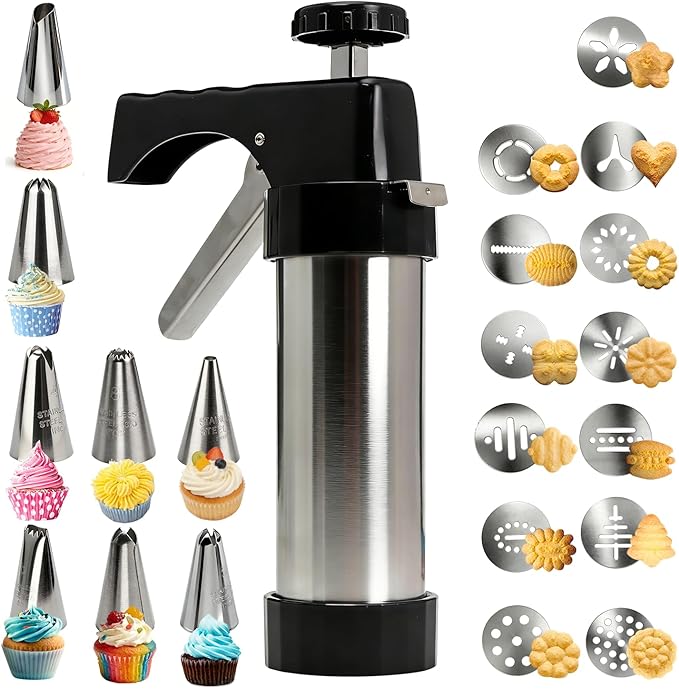 Stainless Steel Cookies Press, Cookie Press Gun Kit