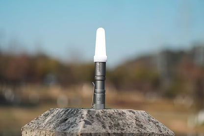 Manker E05 II High Density 800 Lumens High Output EDC Flashlight White LED Emitters, Eeay to Carry, for Camping, Hiking (Titanium - Bead Blasted 4000K Cool White)