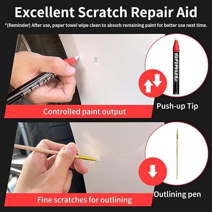 Carhoo C4L/C5Y Cape York Green Metallic Touch Up Paint Suitable For BMW, Genuine Custom Color Car Touch Up Paint, With Pen Tip & Fine Brush