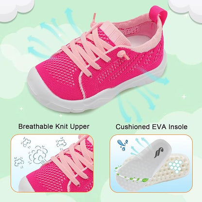 JIASUQI Toddler Shoes for Boys Girls Slip on Sneakers Wide Toe Walking Shoes Toddler Sock Shoes