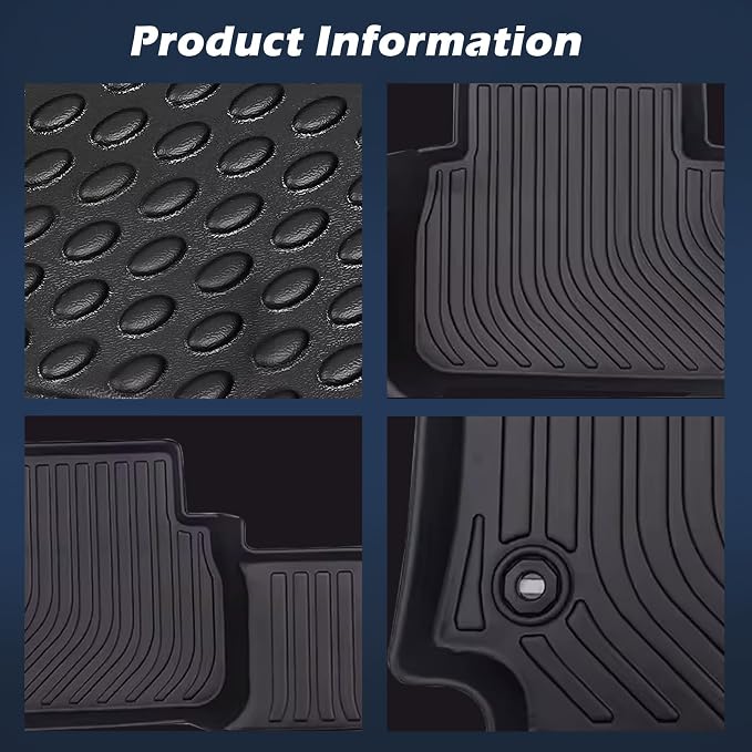 Floor Mats for 2021-2023 Elantra N (No Fit 21-23 Hybrid) All Weather Protection Custom TPE Rubber Floor Odorless Anti-Slip Waterproof, 1st & 2nd Row, Black (2021-2023 Elantra N)