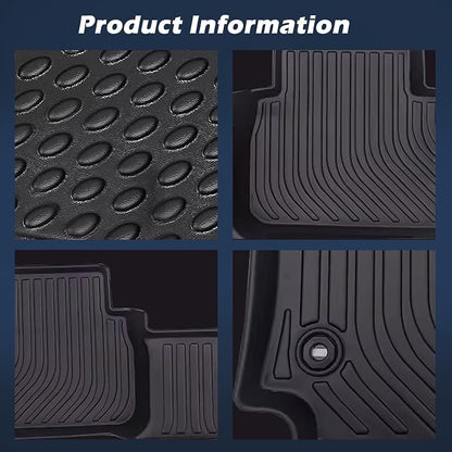 Floor Mats for 2021-2023 Elantra N (No Fit 21-23 Hybrid) All Weather Protection Custom TPE Rubber Floor Odorless Anti-Slip Waterproof, 1st & 2nd Row, Black (2021-2023 Elantra N)