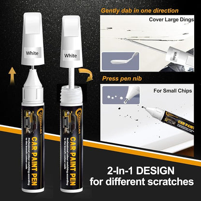 089/2PS Wind Chill Pearl Touch Up Paint for Toyota, Car Paint Scratch Repair Remover Pen Color Exact Match, Quick and Easy Fix Automotive Chips and Nicks Scuff