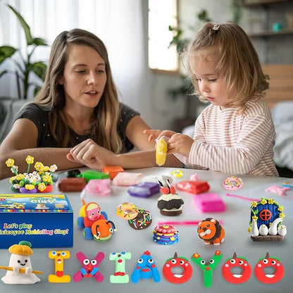Air Dry Clay, Modelling Clay for Kids, 64 Colors DIY Molding Magic Clay for with Tools, Soft & Non-Sticky, Toys Gifts for Age 3 4 5 6 7 8+ Years Old Boys Girls Kids