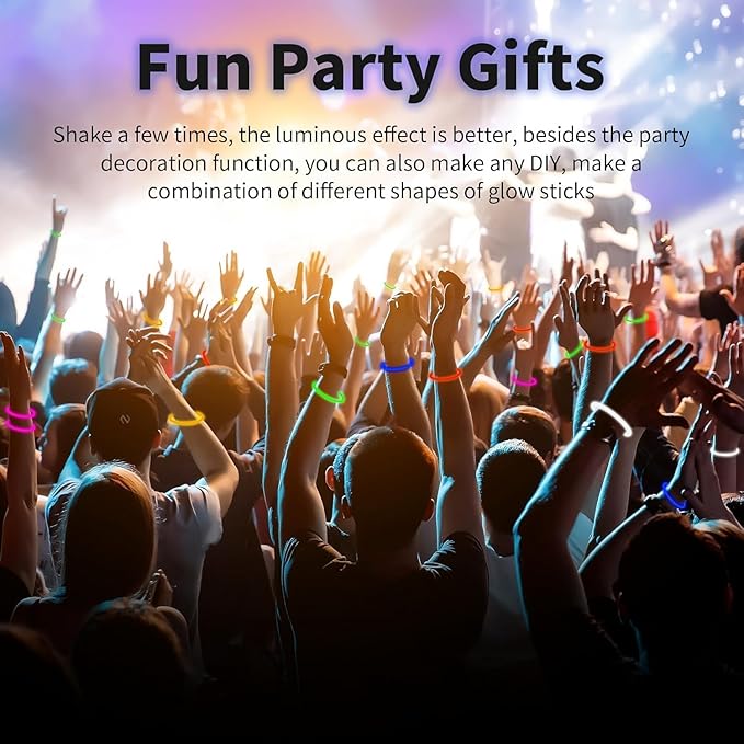 40 Pack 8??Pink Glow Sticks Bracelet Necklaces Bulk with 40 Connectors Neon Glow In The Dark Party favors Supplies for Holiday Birthday Party Decoration (Pink)