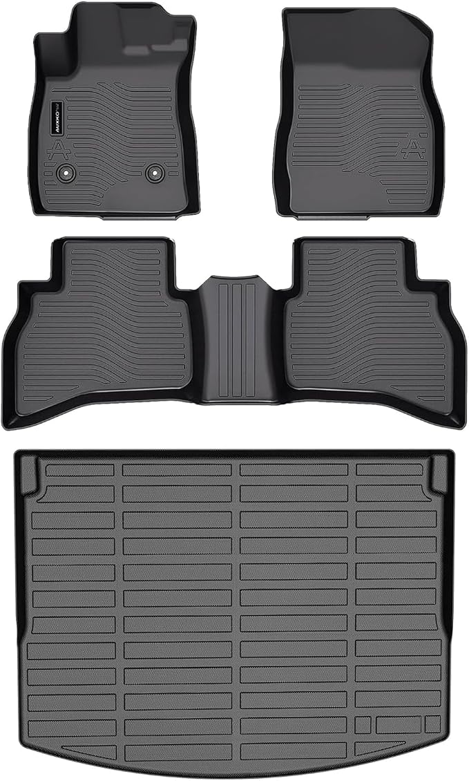 Auxko All Weather Floor Mats Cargo Mat Fit for Chevrolet Chevy Trailblazer AWD 2026 2025 2024 2023 2022 2021 TPE Floor Liner Trunk Mat Trailblazer Accessories All Season Odorless Anti-Slip Black