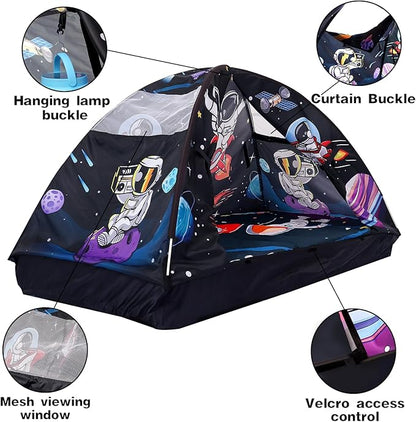 Kid Bed Tent -Twin Play Tent Baby Toddlers Dream Playhouse for Bedroom Decor Indoor Games Twin Size Bed Canopy by CRAWLBO